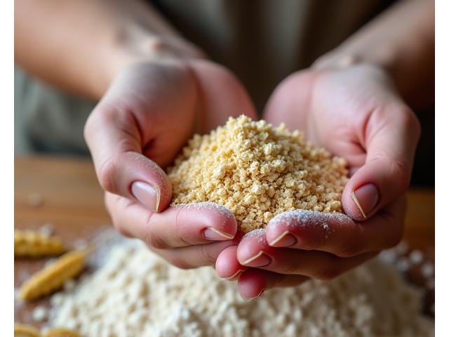 Mains d'un boulanger tenant des épis de blé biologiques