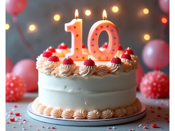 Gâteau d'anniversaire personnalisé avec décorations