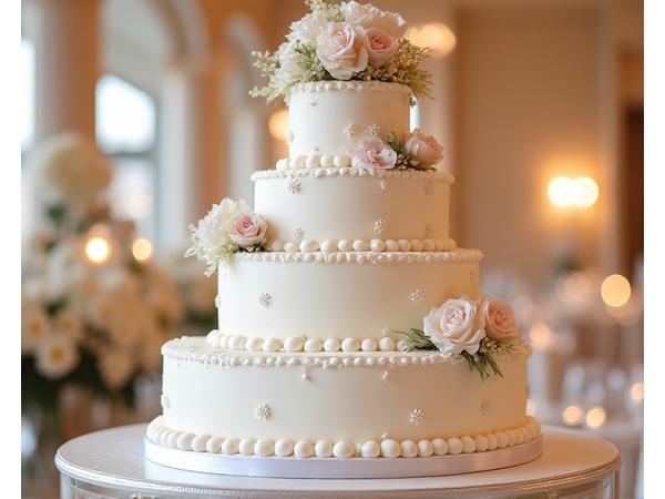 Gâteau de mariage élégant à plusieurs étages